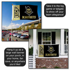 College Flags & Banners Co. flag flying on pole showing outdoor visibility benefit