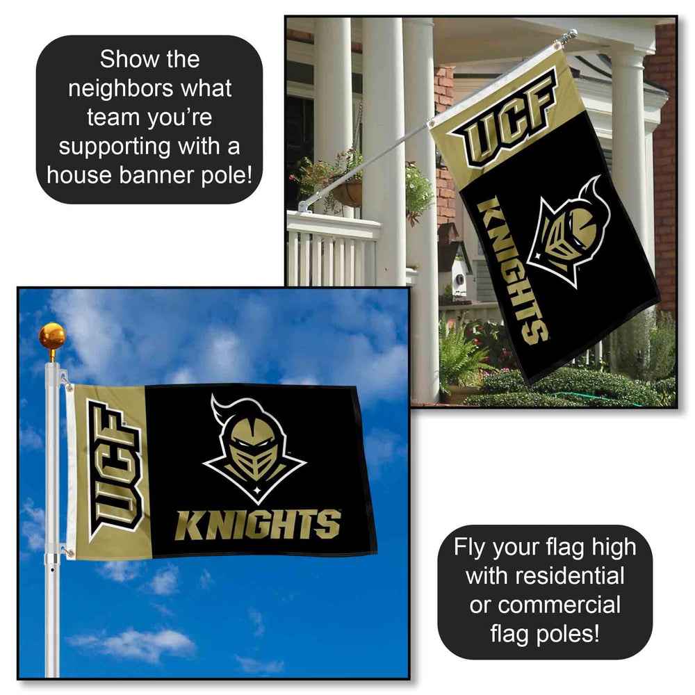 College Flags & Banners Co. quadruple-stitched flyend detail for reinforced durability