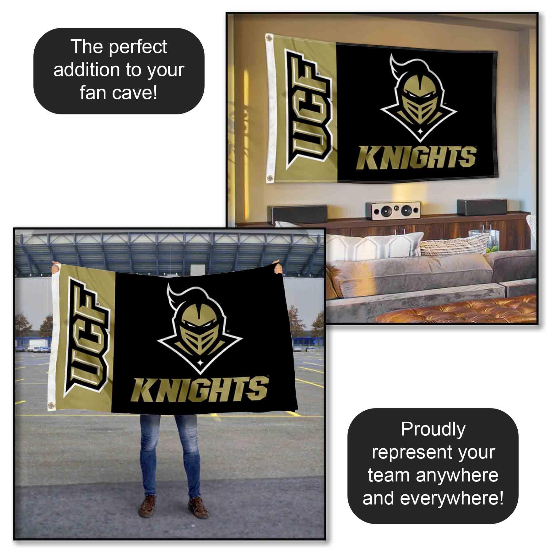 College Flags & Banners Co. banner hung indoors as wall decor for fan spaces