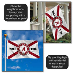 College Flags & Banners Co. metal grommet detail for secure hanging and reduced tear risk