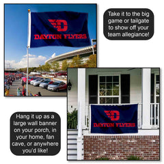 College Flags & Banners Co. flag mounted on a tailgate pole showing easy outdoor display
