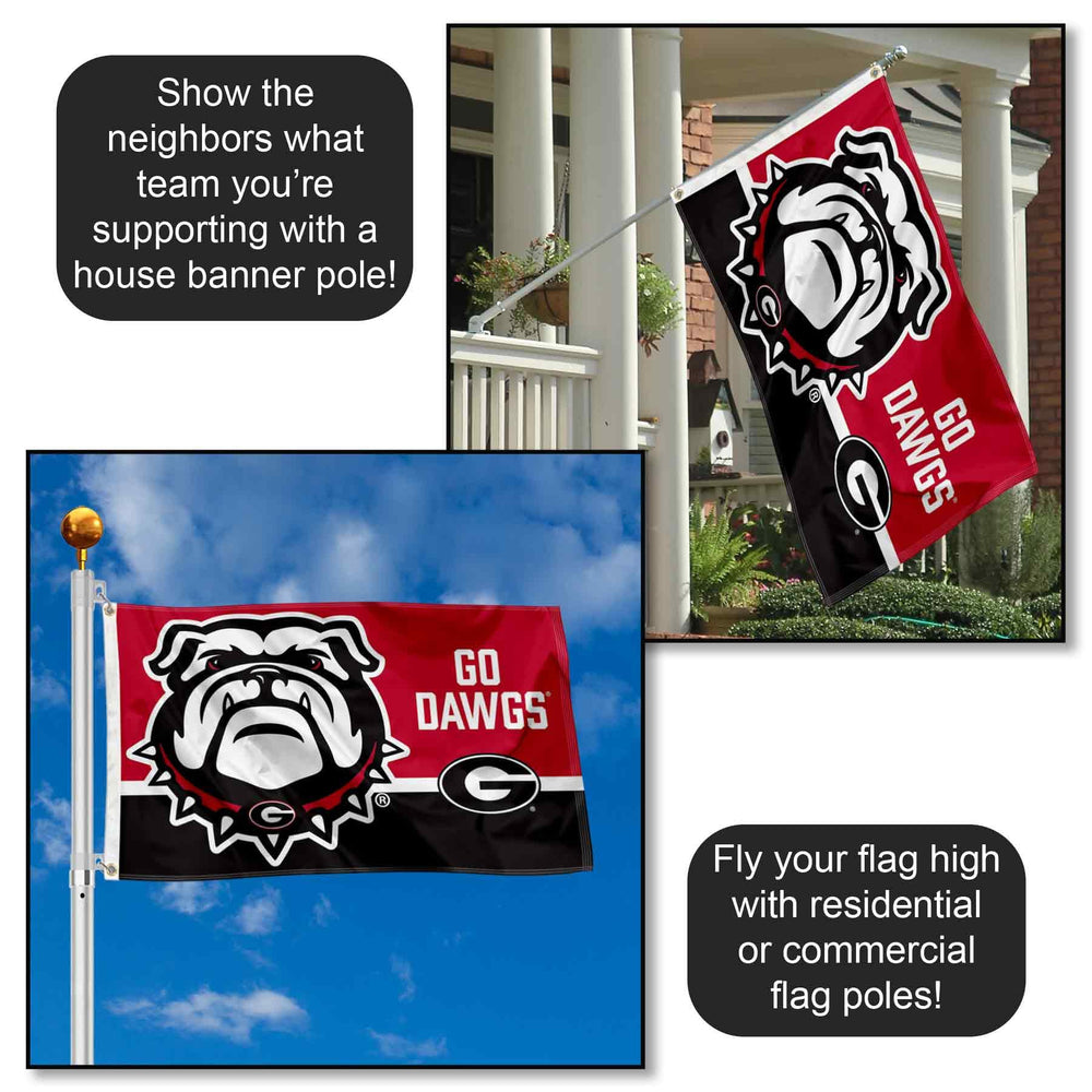 College Flags & Banners Co. fabric weave detail highlighting durable 150d polyester for lasting color