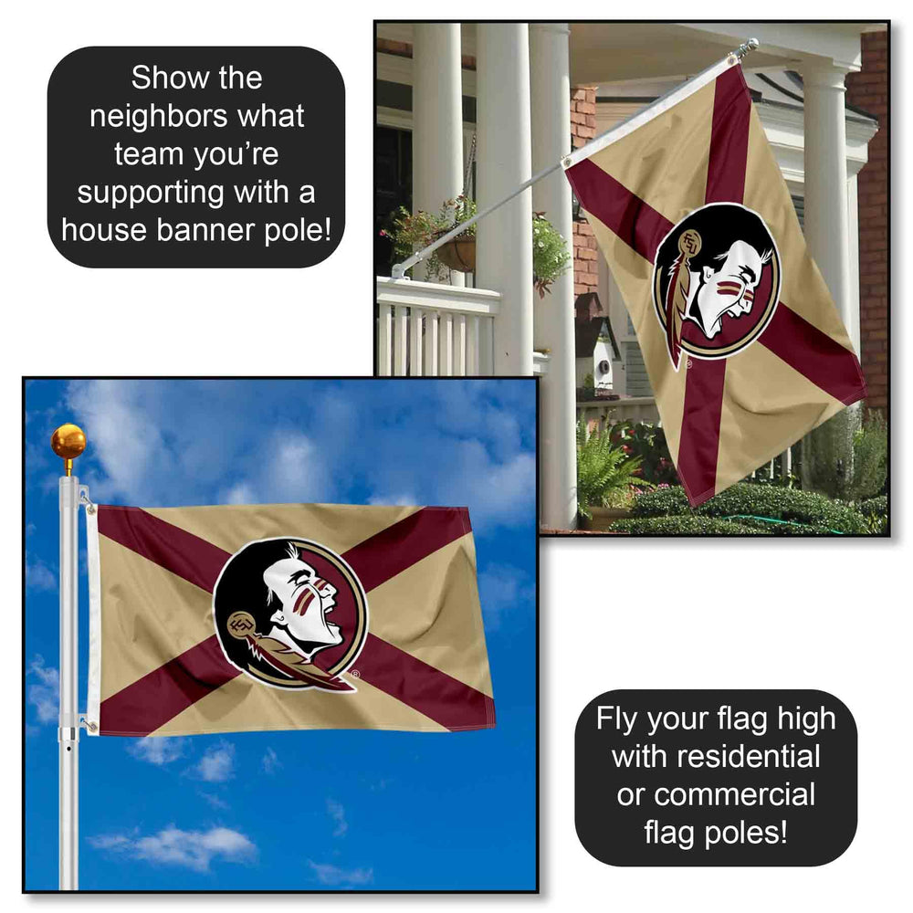 College Flags & Banners Co. close-up of quadruple stitching for long-lasting durability