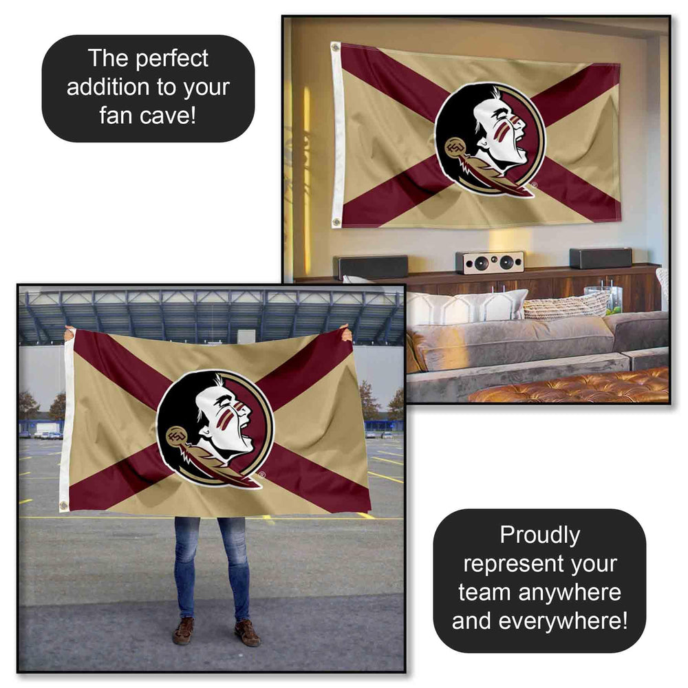 College Flags & Banners Co. flag mounted on a dorm wall creating a collegiate atmosphere