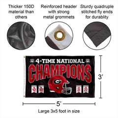 College Flags & Banners Co. grommet detail with metal rings for secure hanging and durability