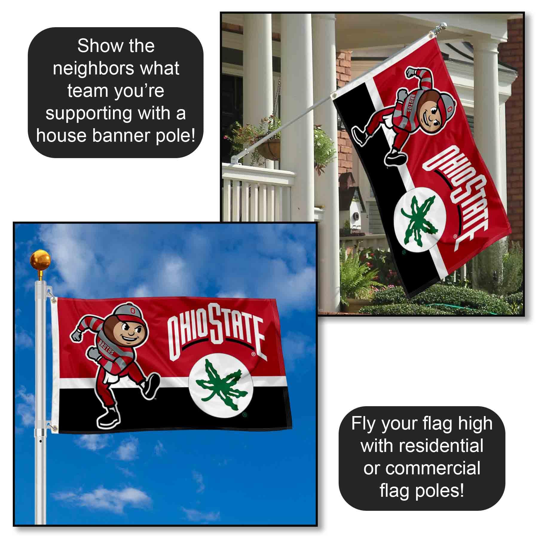 College Flags & Banners Co. metal grommet detail enabling secure mounting on poles