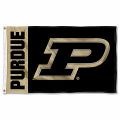 College Flags & Banners Co. Purdue flag front view showing clear team logo and visibility