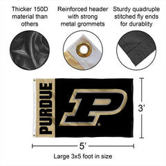 College Flags & Banners Co. Purdue flag metal grommet detail for secure mounting