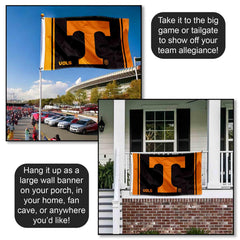 College Flags & Banners Co. fabric texture close-up showing 150d polyester strength and long-lasting finish