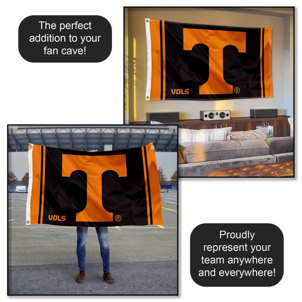 College Flags & Banners Co. flag displayed at tailgate showing team spirit and easy outdoor setup