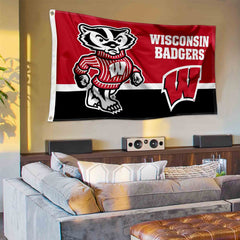 College Flags & Banners Co. flag flying on a pole at a tailgate providing visible team pride
