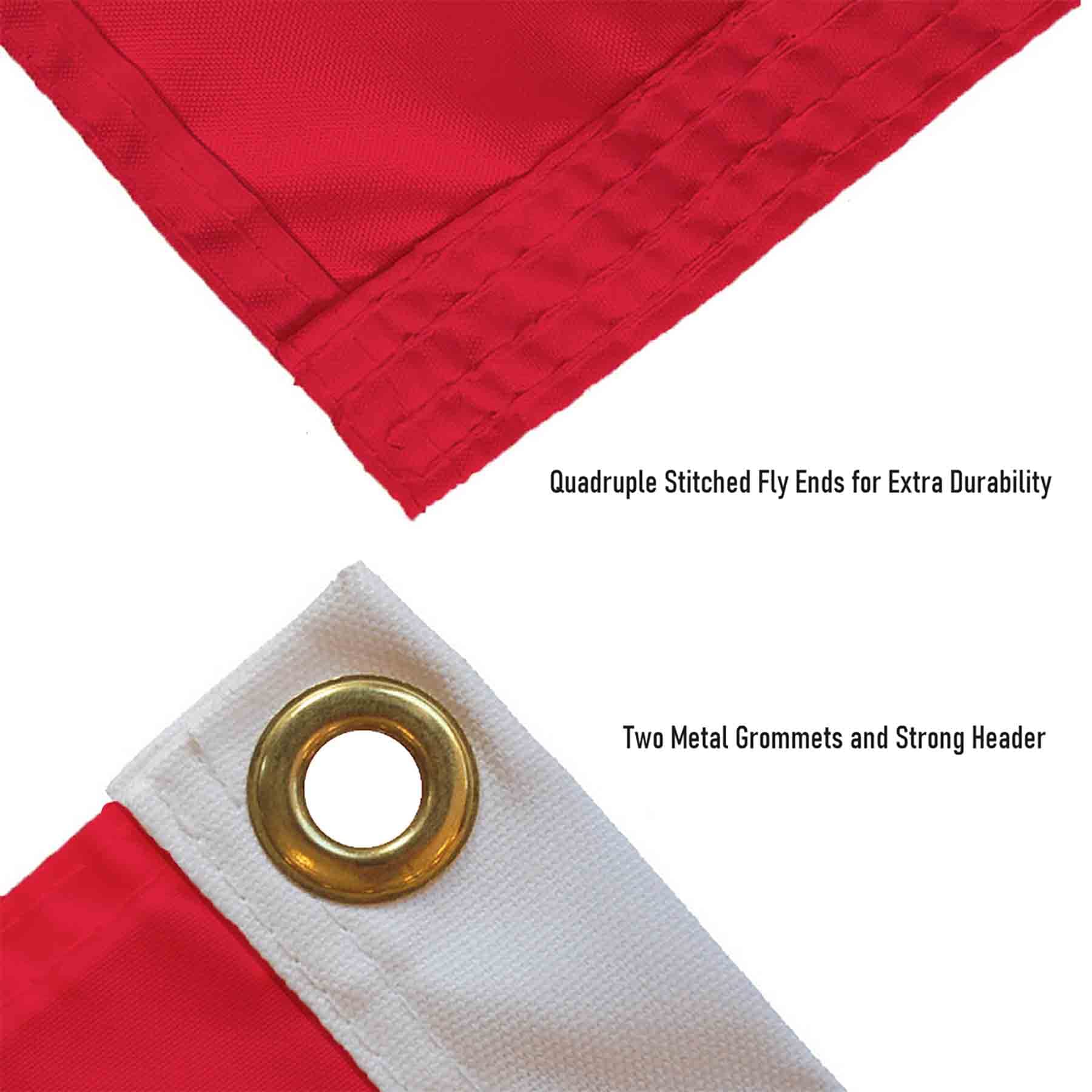 College Flags & Banners Co. folded flag showing compact storage and easy transport benefit