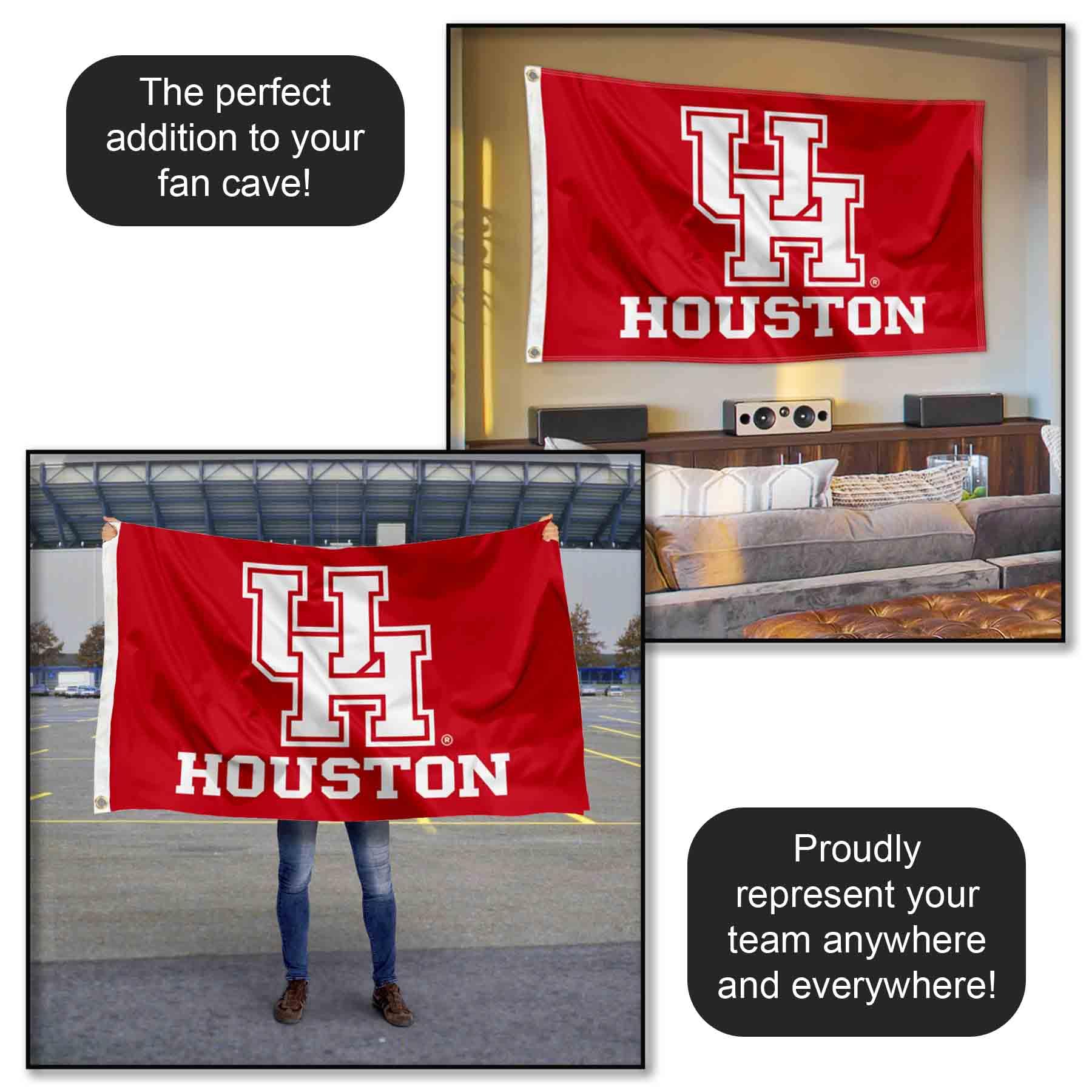 College Flags & Banners Co. flag at tailgate emphasizing portable team-supporting display