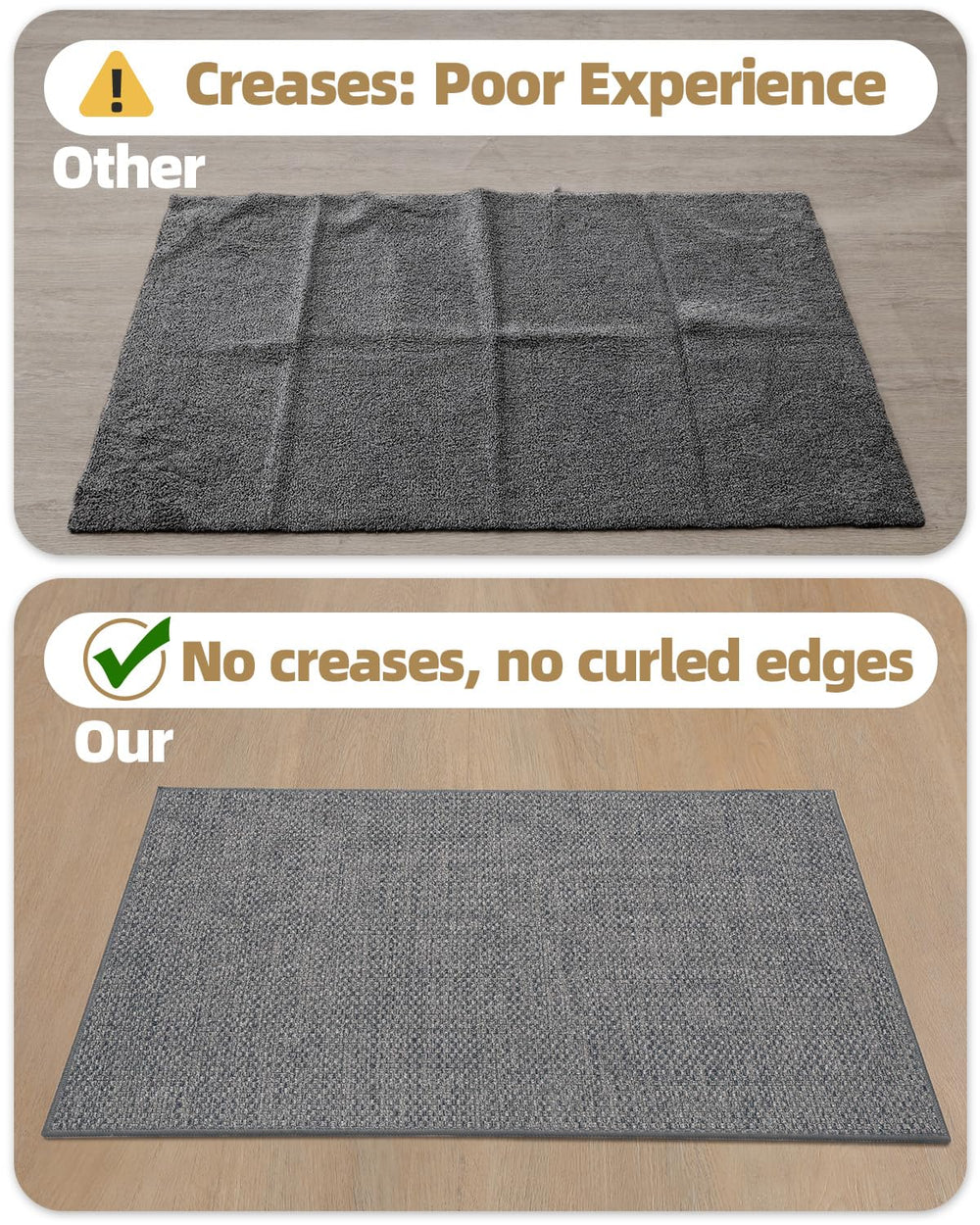Color&Geometry mat placed at front door demonstrating water and dirt trapping advantage