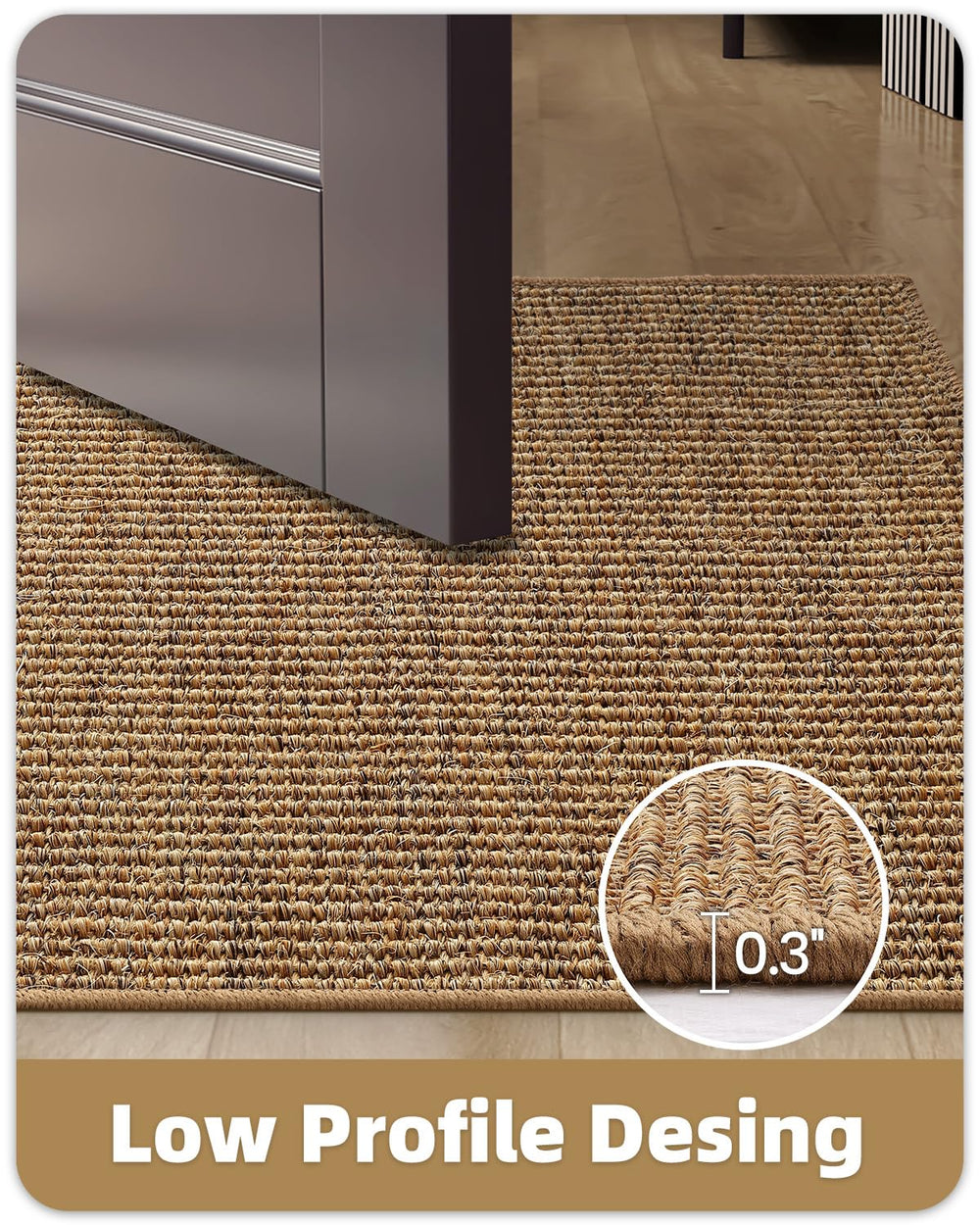 Color&Geometry door mat in use at threshold protecting floors from debris