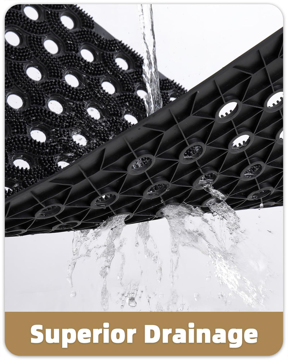 Color&Geometry detailed wave-texture surface that scrapes dirt while gentle on feet