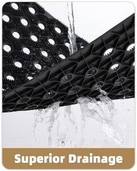 Color&Geometry detailed wave-texture surface that scrapes dirt while gentle on feet