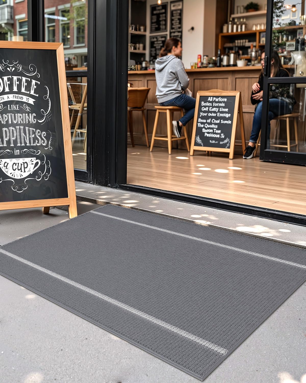 Color&Geometry unrolled mat fresh from packaging showing quick ventilation and use