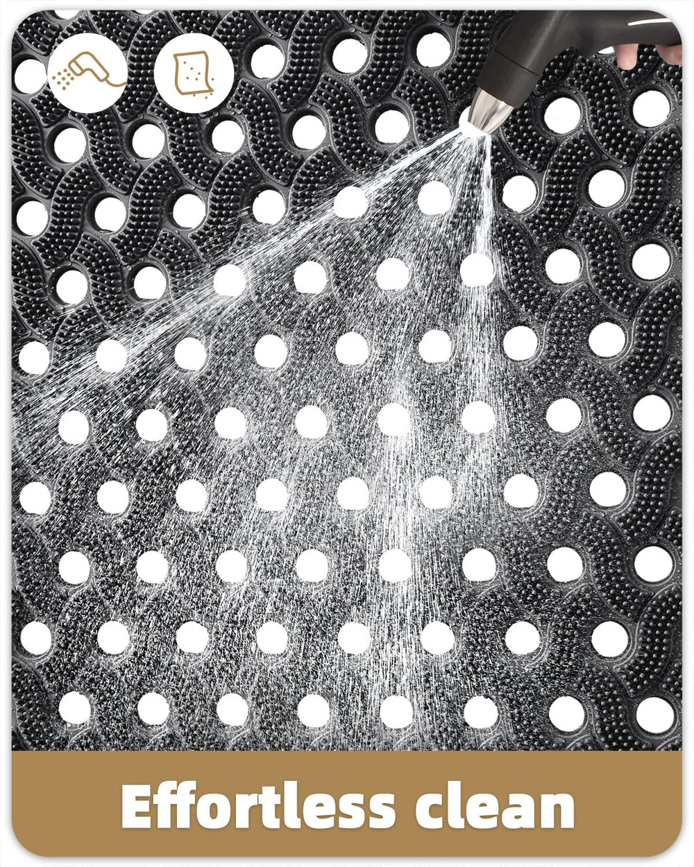 Color&Geometry mat placed poolside demonstrating sand and water management benefits