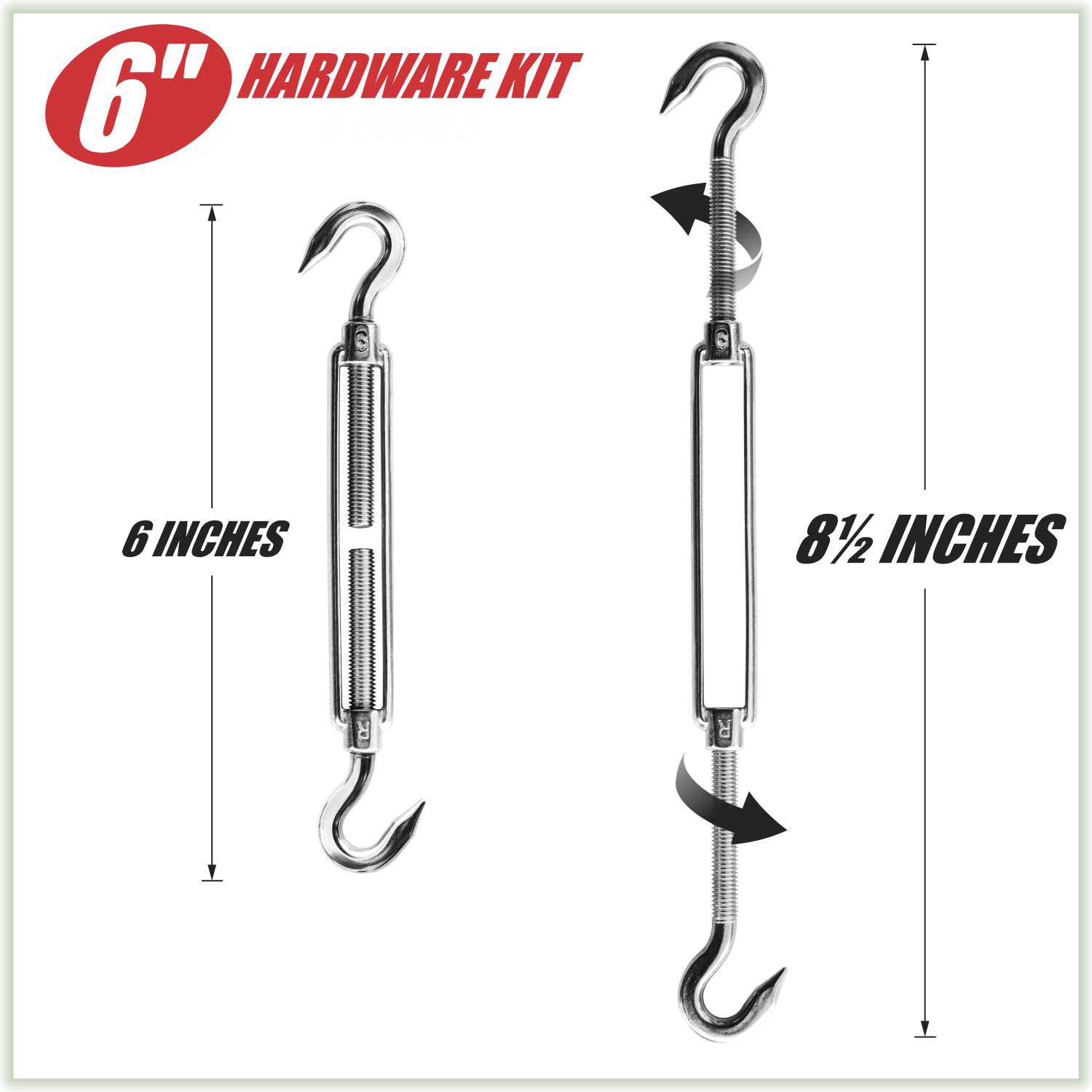 ColourTree close-up of 304 stainless turnbuckle highlighting corrosion resistance