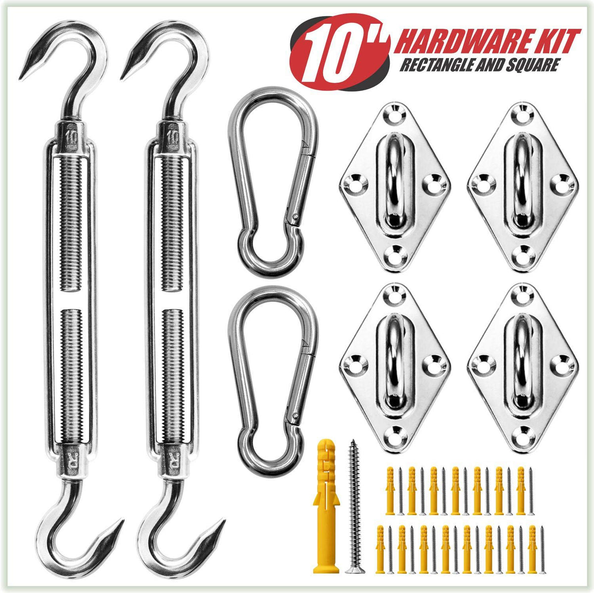 ColourTree hardware kit layout showing all components for easy installation and planning