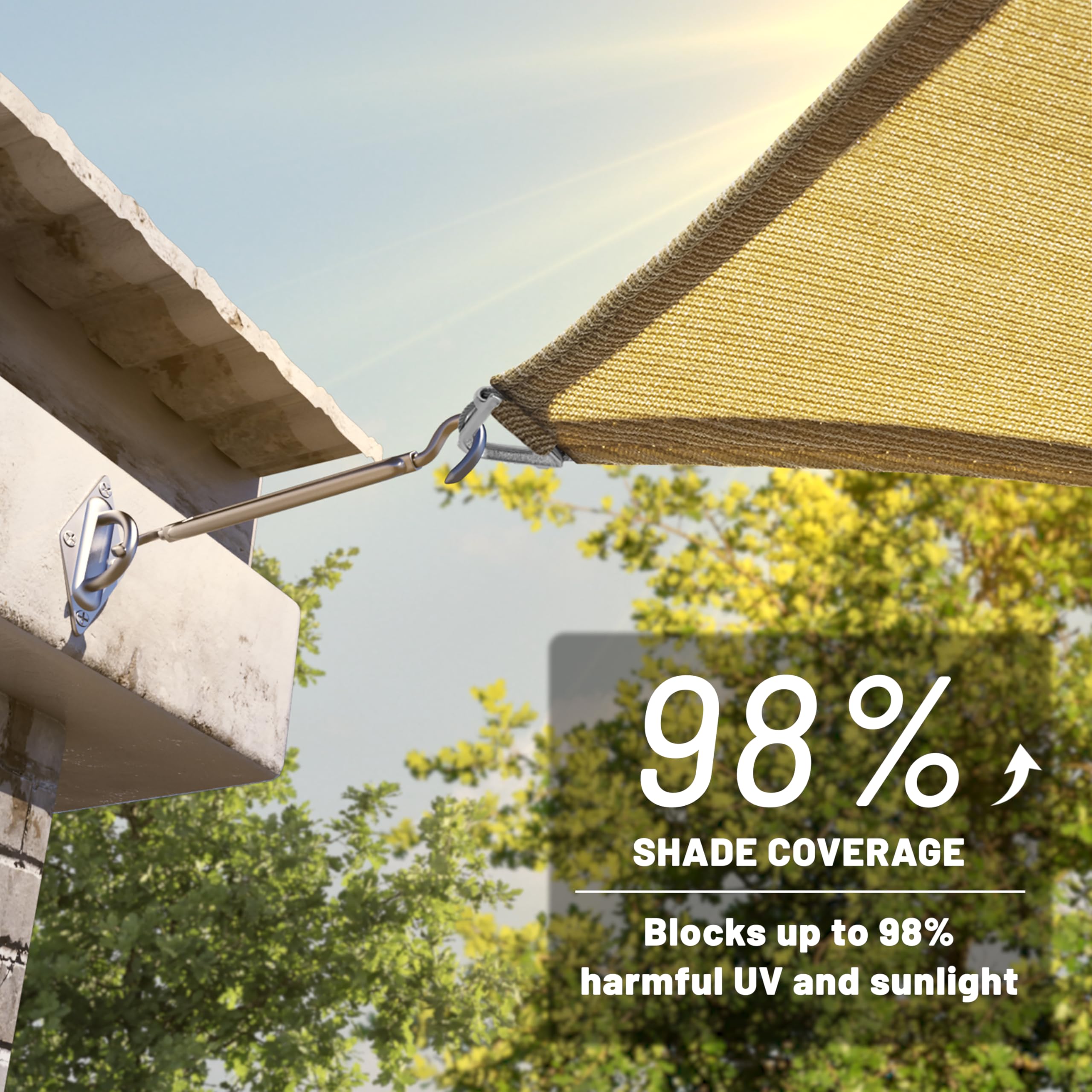 ColourTree poolside shade reducing sun exposure for swimmers and loungers