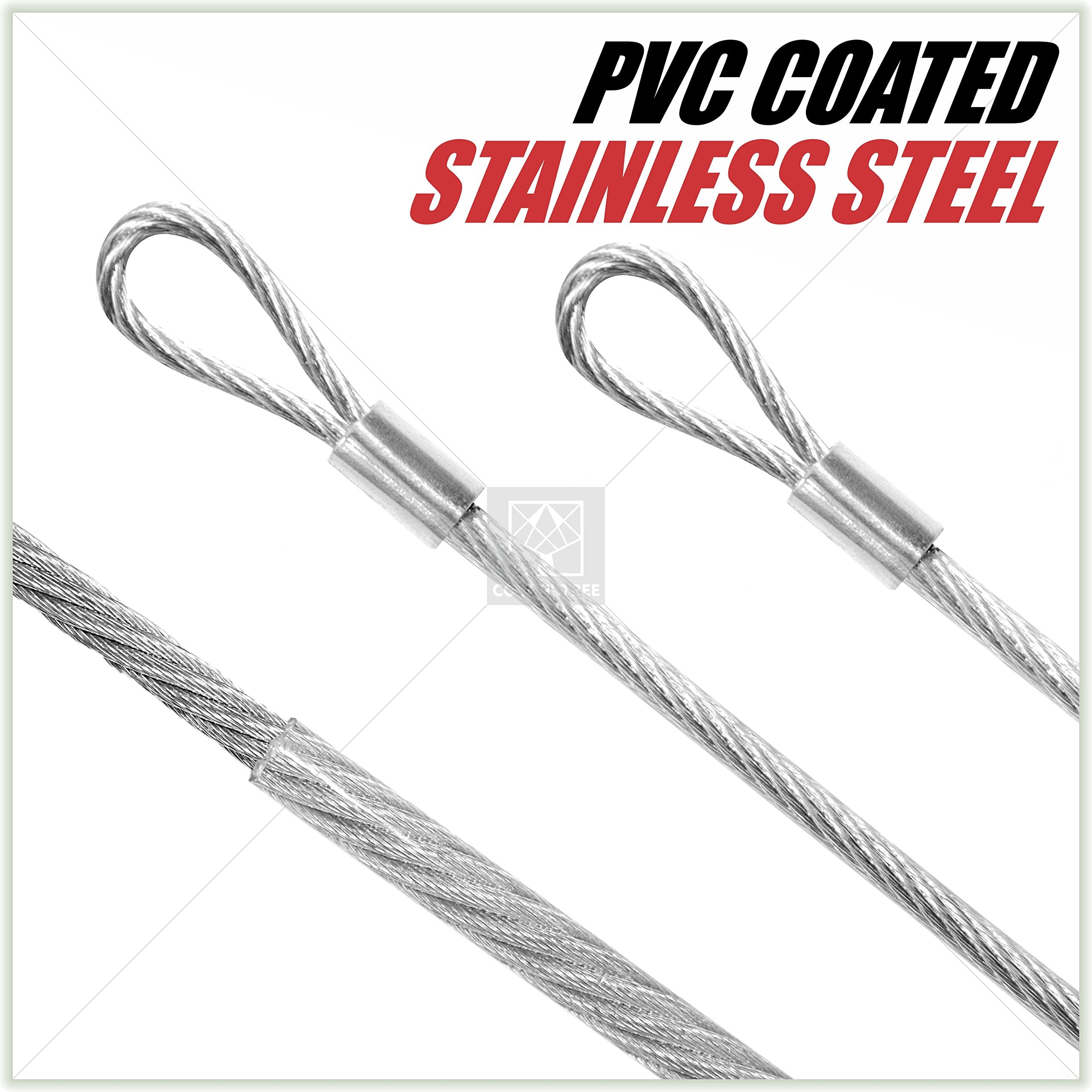 ColourTree turnbuckle and cables next to ruler showing scale for proper planning