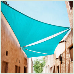 ColourTree turquoise triangle front view showing full canopy and color benefit