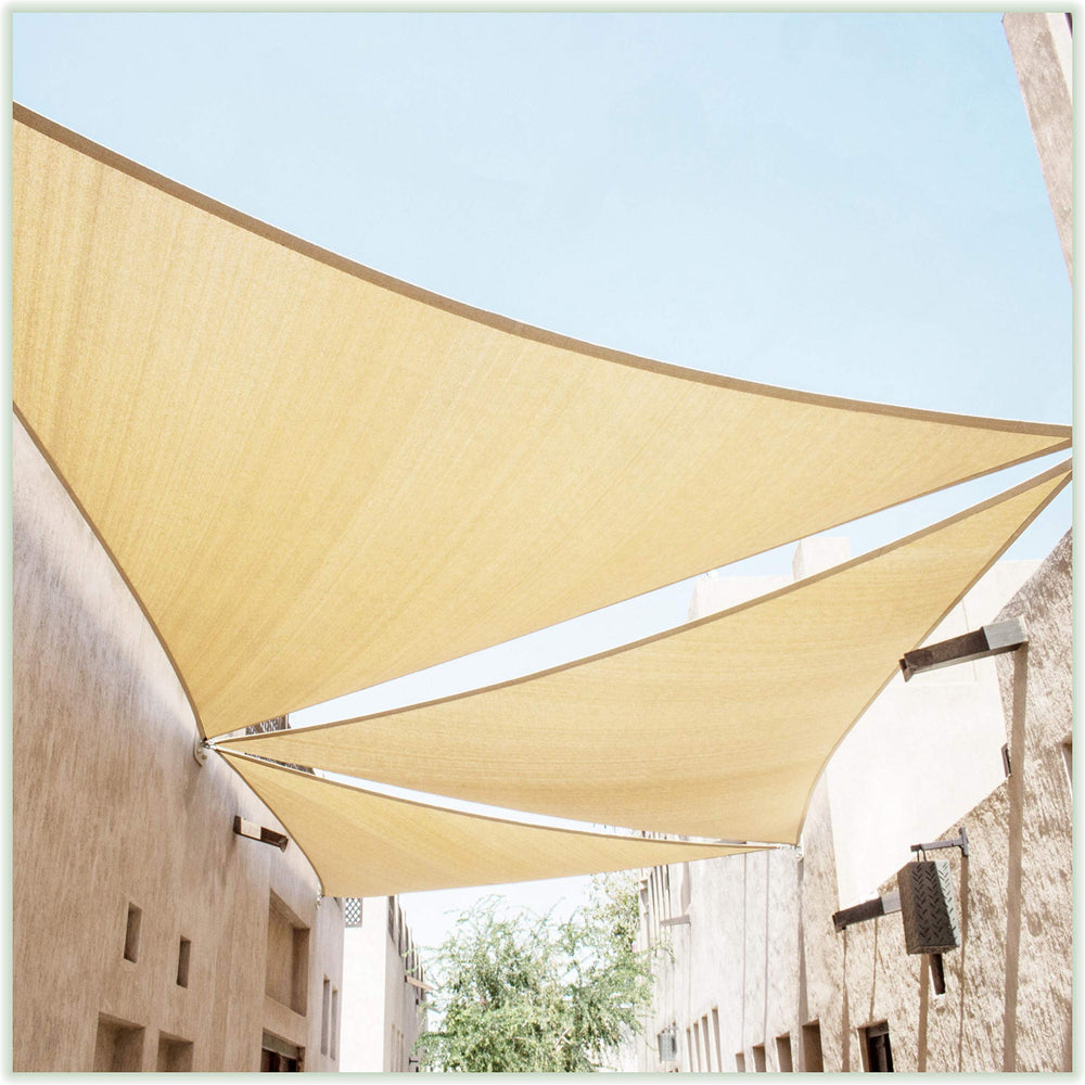 ColourTree vela frontal mostrando cobertura amplia y sombra protectora