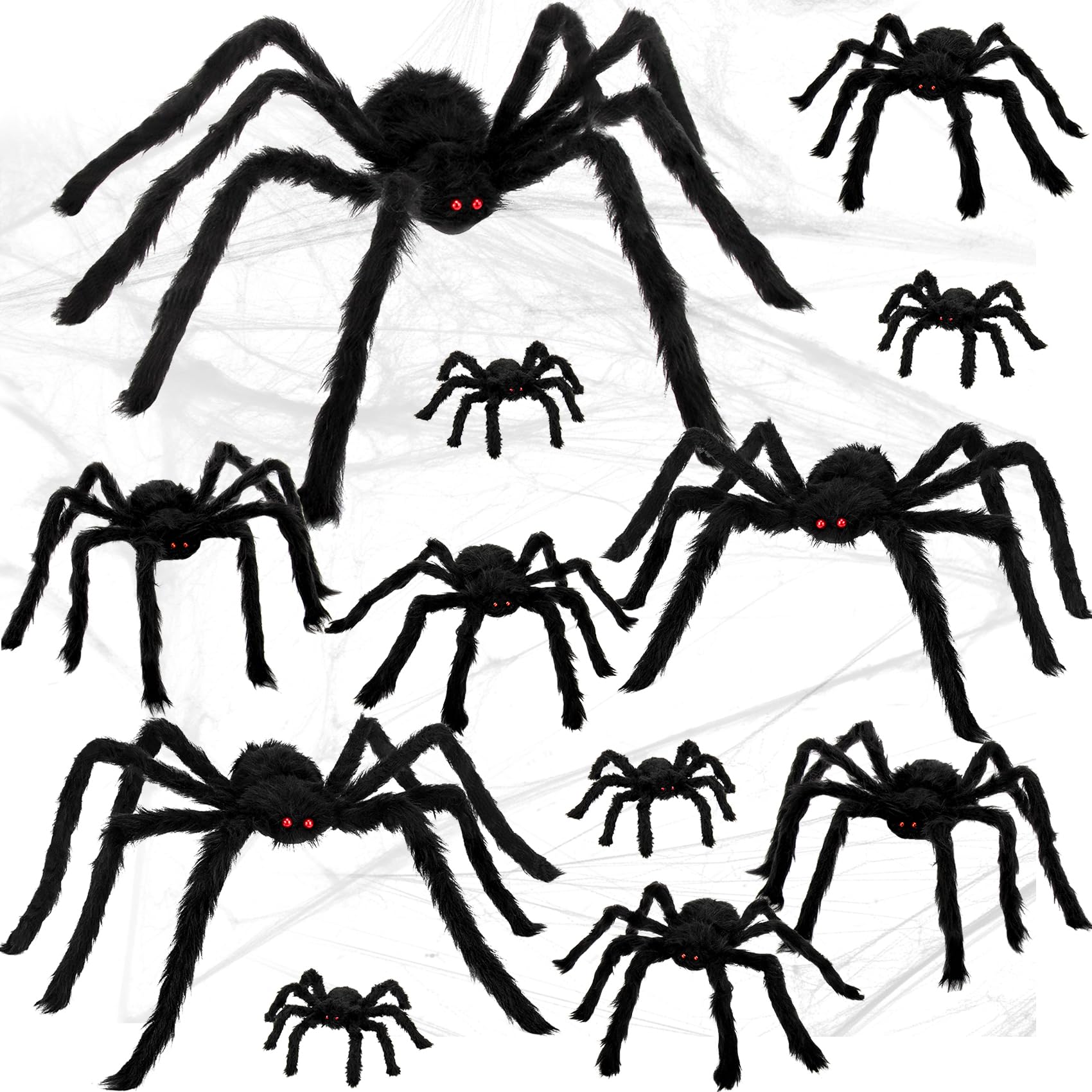 Colovis front packaging showing full 12-piece spider set for instant Halloween impact
