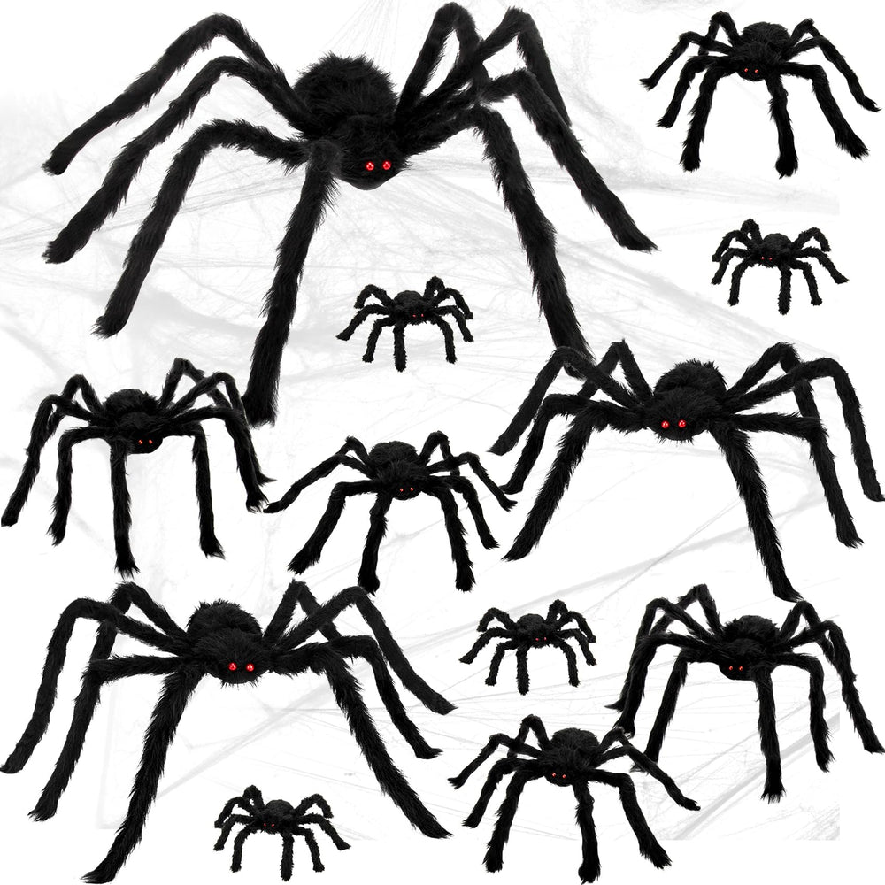 Colovis front packaging showing full 12-piece spider set for instant Halloween impact