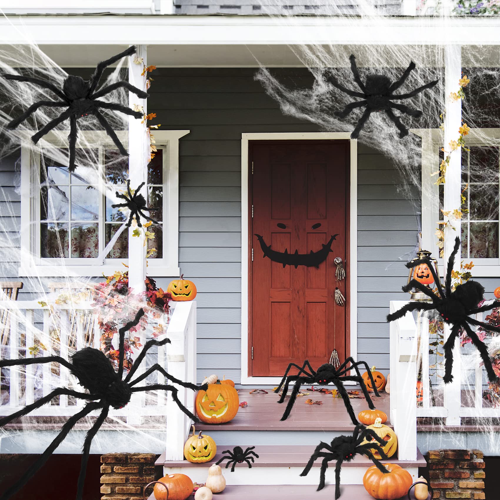 Colovis spiders hanging from tree branches demonstrating easy outdoor use and visual drama