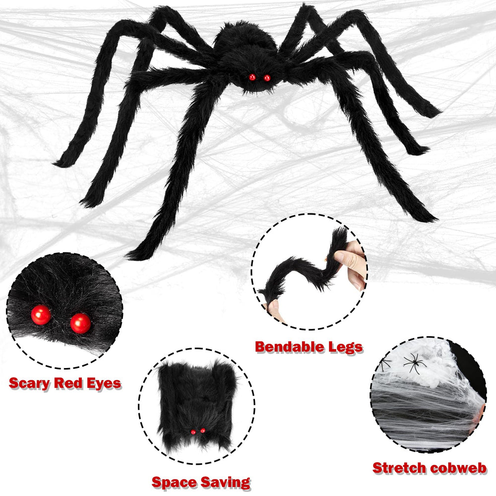 Colovis spiders arranged on a porch creating dramatic curb appeal and spooky atmosphere