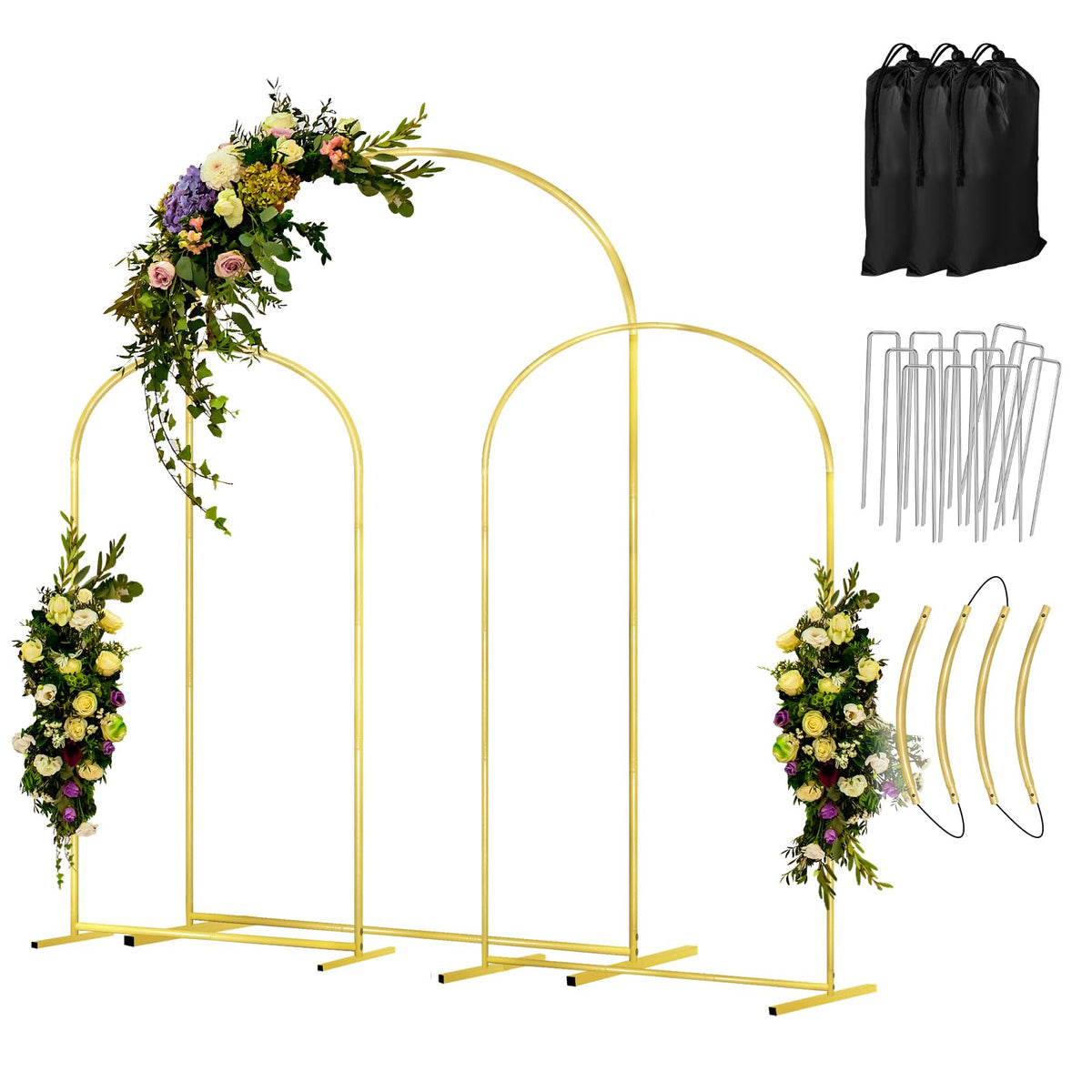 COLRASN gold arch front view showing elegant entrance and durable finish