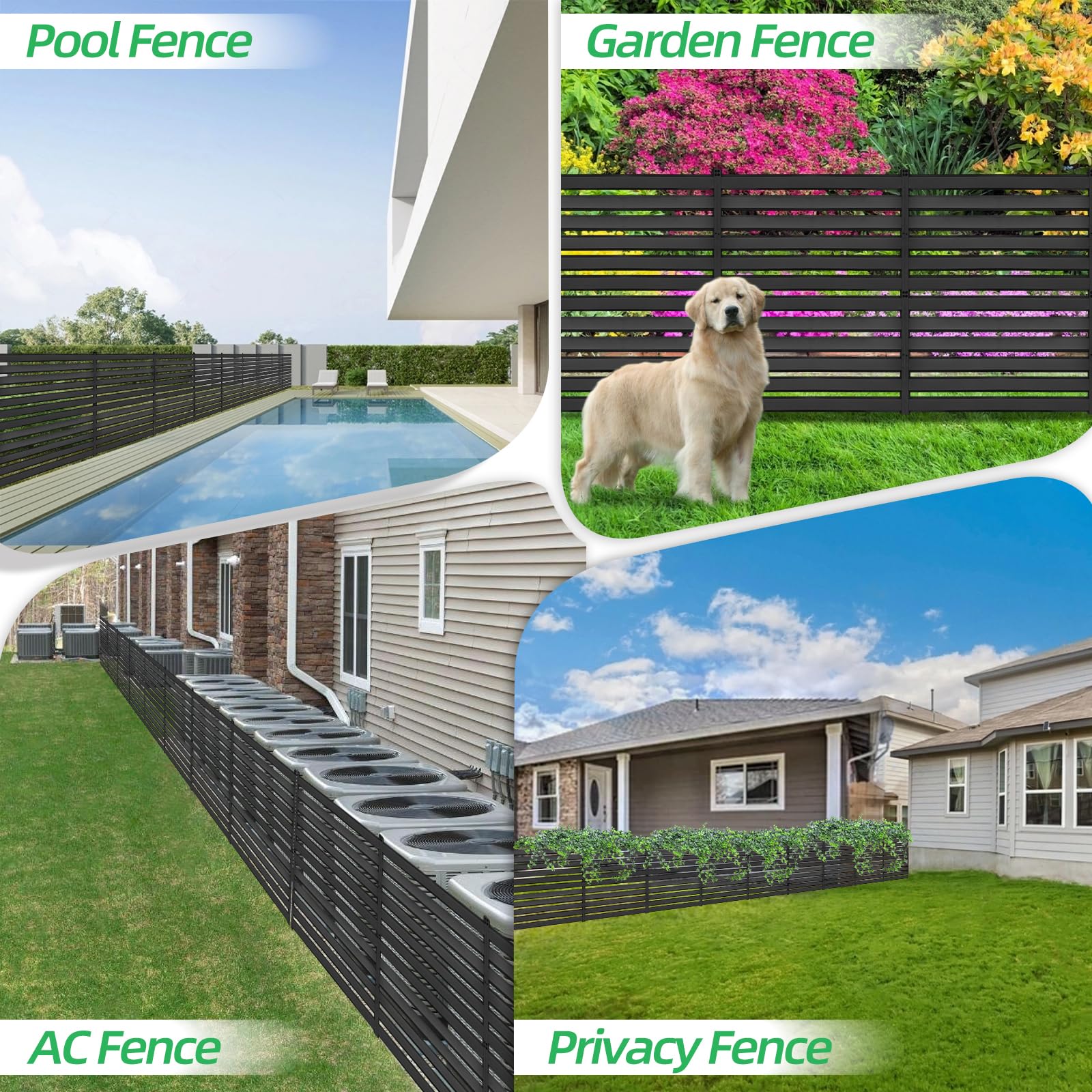 COLRASN backyard lifestyle scene showing privacy and equipment concealment