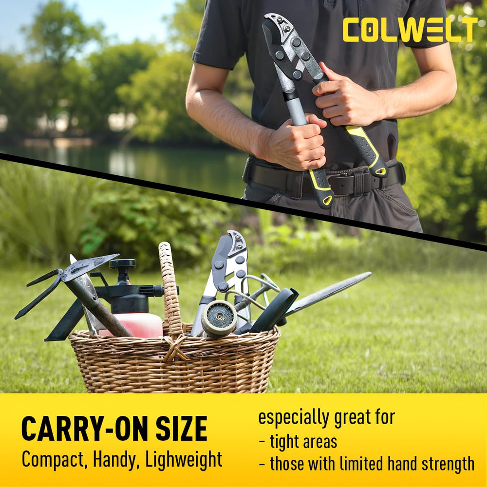 Colwelt soft-grip handle texture close-up for cushioned comfortable control