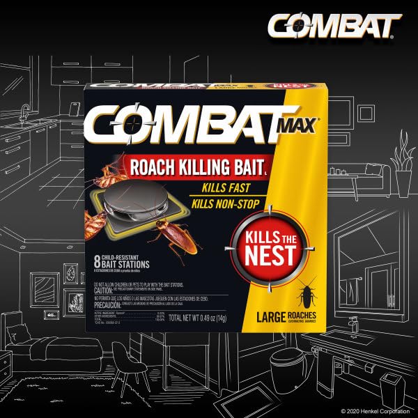 Closeup of Combat Max bait inside station showing attractant texture and effective lure