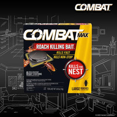 Closeup of Combat Max bait inside station showing attractant texture and effective lure