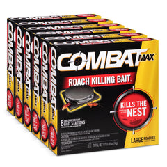 Combat Max front packaging showing product quantity and child‑resistant design benefits