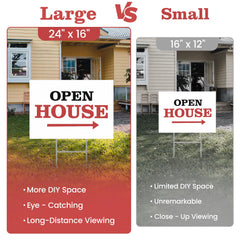 ComboJoy double-sided yard sign installed outdoors improving visibility both directions