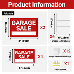 ComboJoy foldable extra-large 24x16 sign open for bold curbside messaging