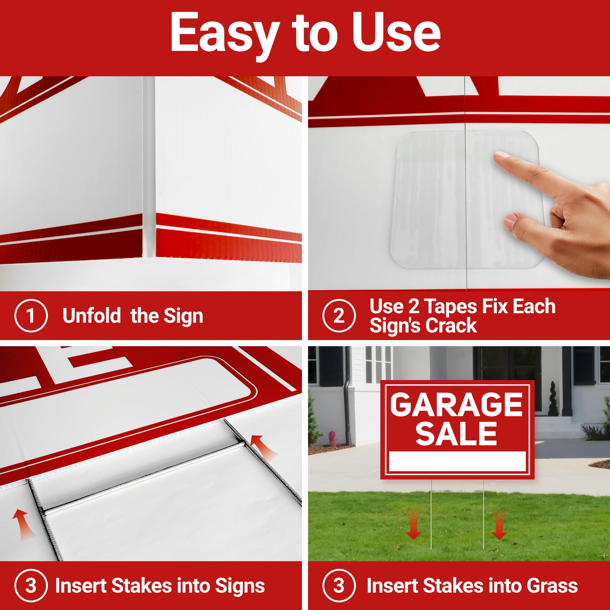 ComboJoy folded flat sign packed for compact storage and transport