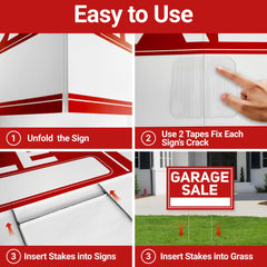 ComboJoy folded flat sign packed for compact storage and transport