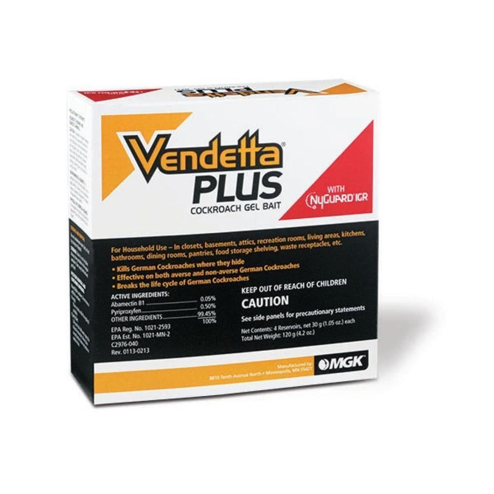 Comcanpy Vendetta Plus front packaging showing four 30g tubes and plunger for effective placement