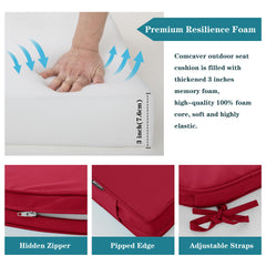 Comcaver adjustable strap securing cushion to lounger for slip-free comfort