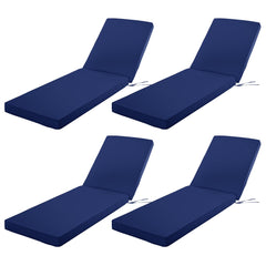 Comcaver navy chaise cushion front view showing neat finish and comfort
