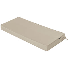 Comcaver cream bench cushion front view showing clean fit and comfort