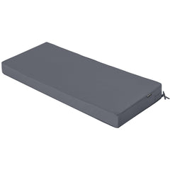 Comcaver front view dark grey bench cushion showing neat tailored look and durability