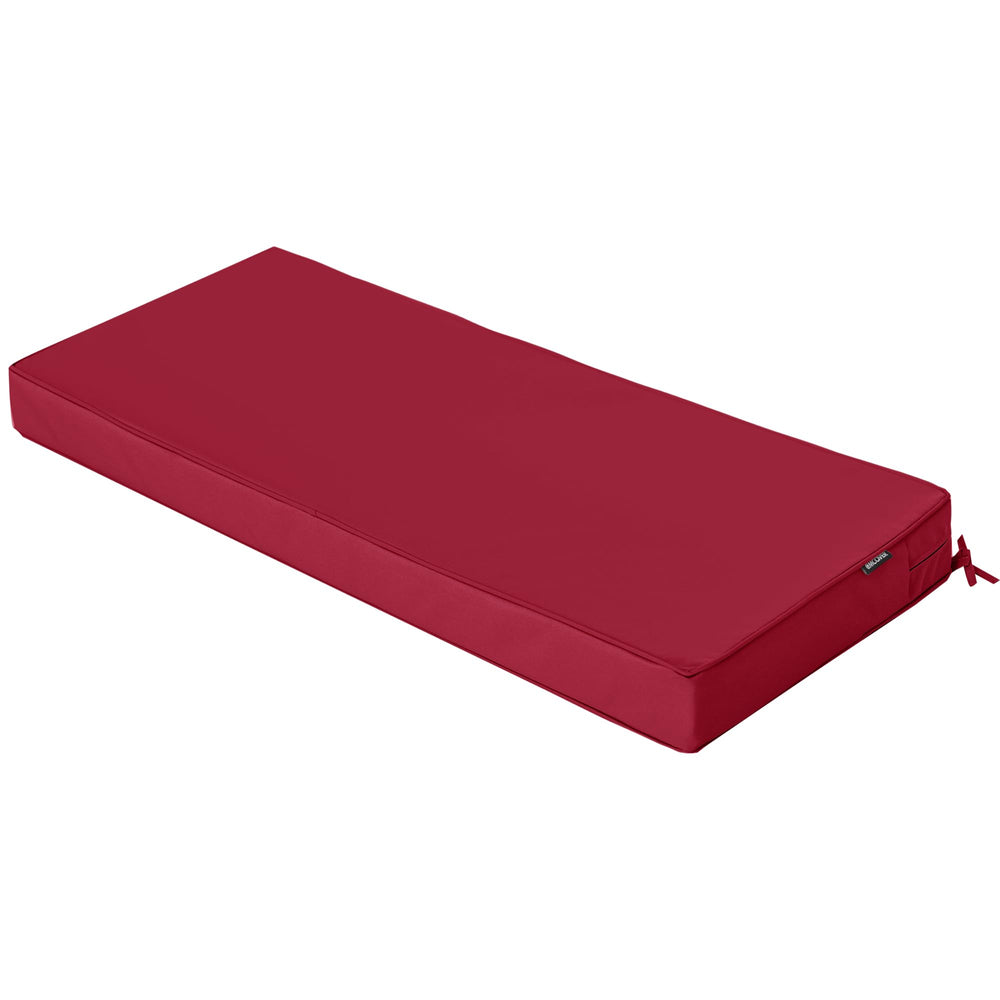 Comcaver front view burgundy bench cushion shows fit and comfort