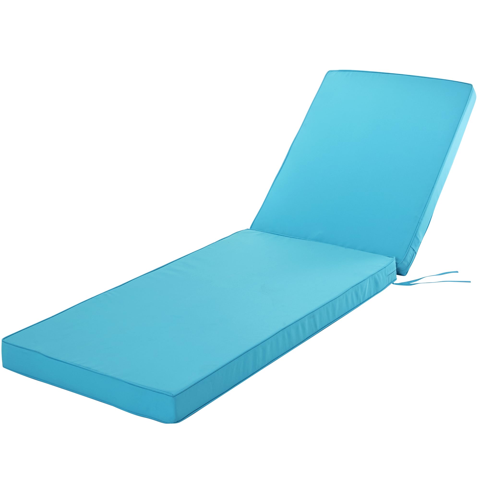 Comcaver front view teal chaise cushion showing neat tailored finish and comfort